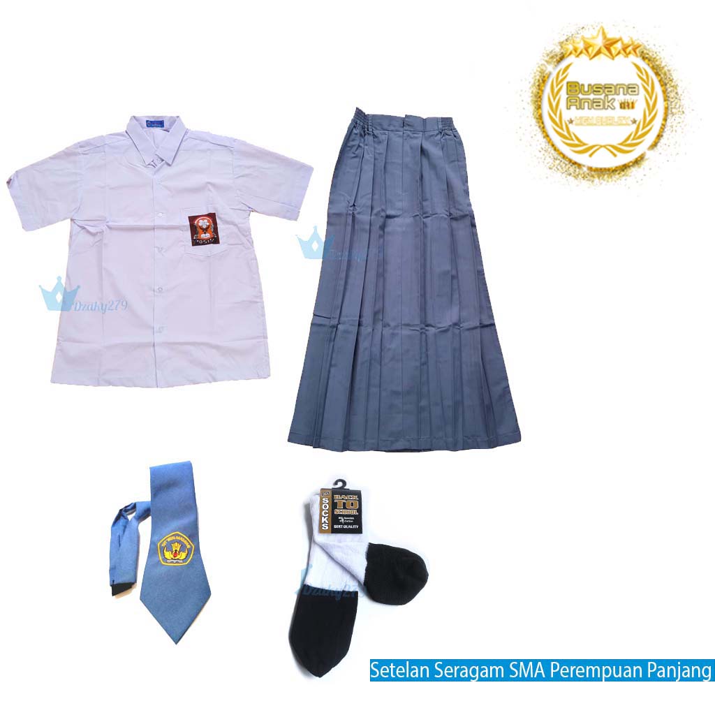 Seragam Sekolah sma Setelan Seragam SMA Perempuan Pendek / Baju Seragam SMA Cewe Lengan Pendek