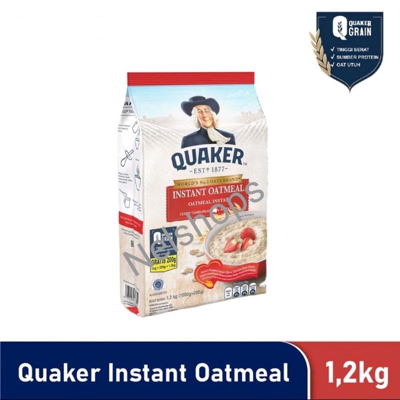 

Quaker Instant Oatmeal 1200 gr Merah 1.2 kg