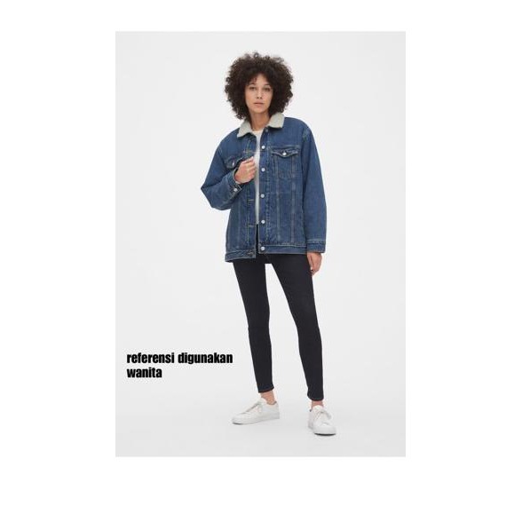 gap mens denim sherpa jacket