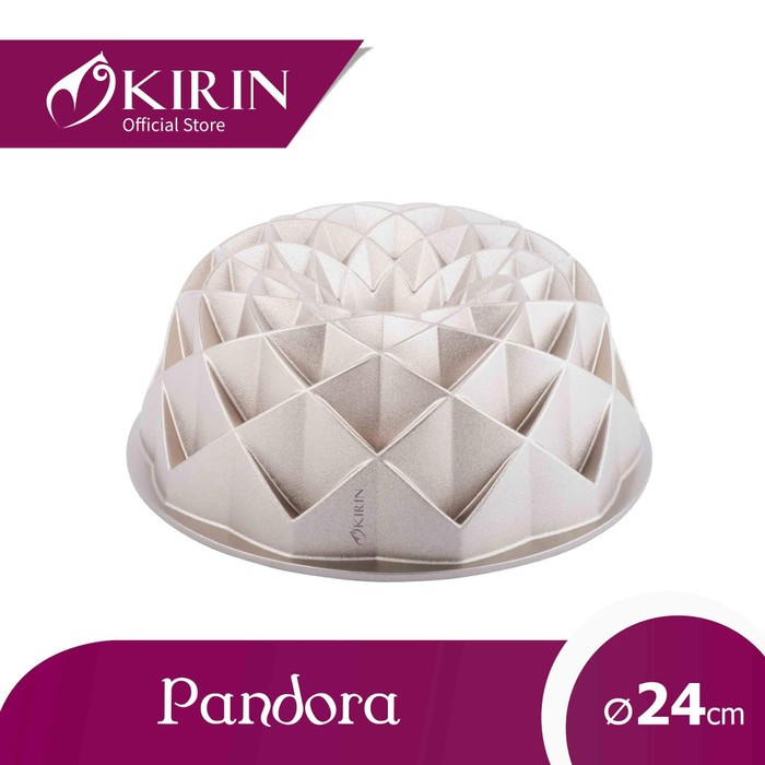 Kirin Premium Cake Pan Die Cast | Cetakan Kue Premium | CHAMPAGNE GOLD 24 Cm - PANDORA