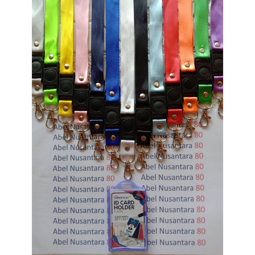 

Paket Tali 2cm Stofer + ID Card 2 Sisi Karet Amanda