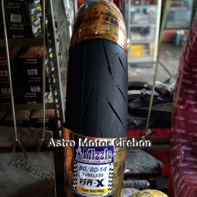 Ban pelek 14 Mizzle 90 80 14 MR X Tubeless ban motor matic Vario