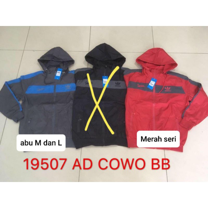 Jaket Parasut Waterproof Adidas Vespa Series Bisa Bolak Balik