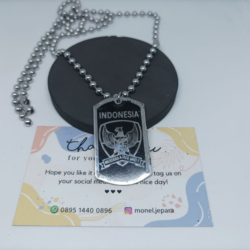 Kalung Logo Pancasila Indonesia (Stainless Asli)