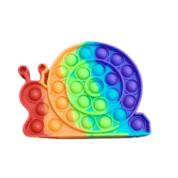 Pop It Fidget Toy Rainbow Mainan Anak Pop it Fidget Toy-12cm Siput