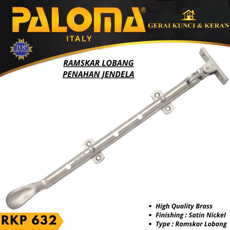 RAMKSAR PALOMA RKP 632 LAMSKAR LOBANG PENAHAN BUKAAN JENDELA BRASS