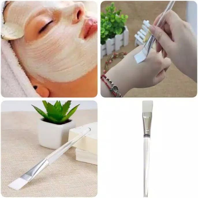 Kuas Masker Wajah Bening - Brush Face Mask Transparent - Make Up Facial Care