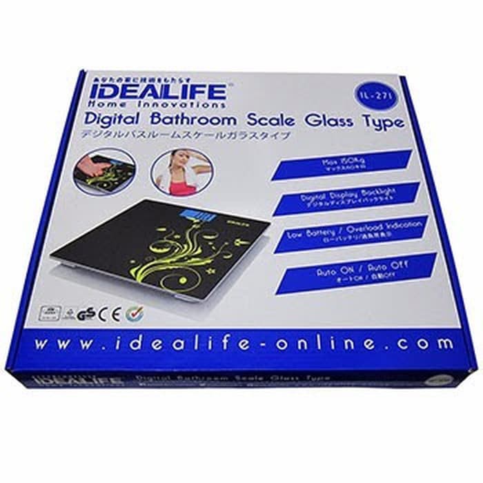 IDEALIFE IL-271 Bathroom Scale (Timbangan Badan Digital)