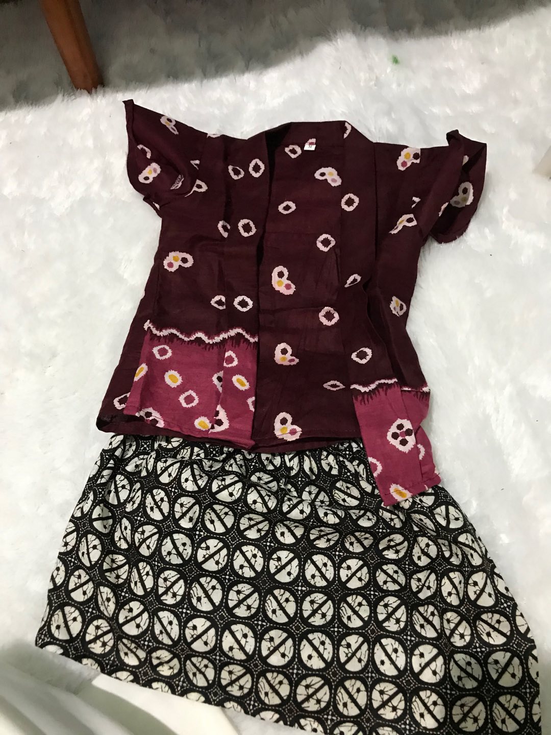 Kebaya Anak Jumputan/setelan Kutubaru Batik Anak Jumputan/kebaya Tradisional/kutubaru Batik Modern