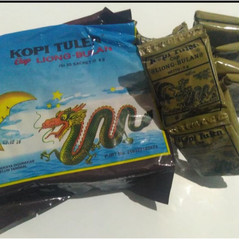 

Kopi Liong bulan hitam tanpa gula 1 pack isi 30 sachet