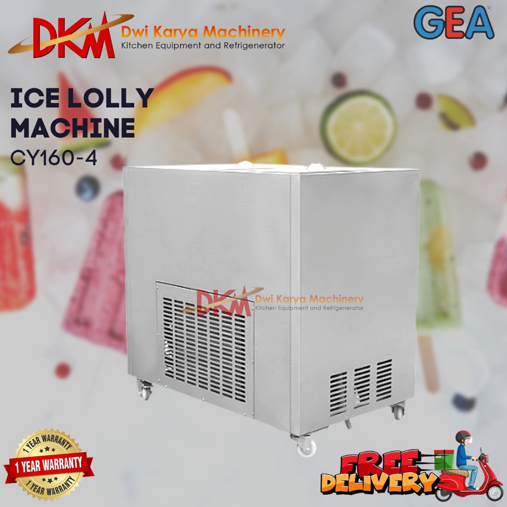 GEA Mesin Pembuat Es Loli CY160-4 Kapasitas 320 Pcs/Jam Stainless Steel