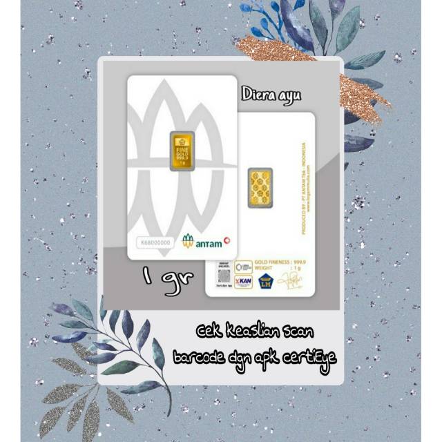 Emas antam 1 gram new press 2019&2020 | Emas logam mulia