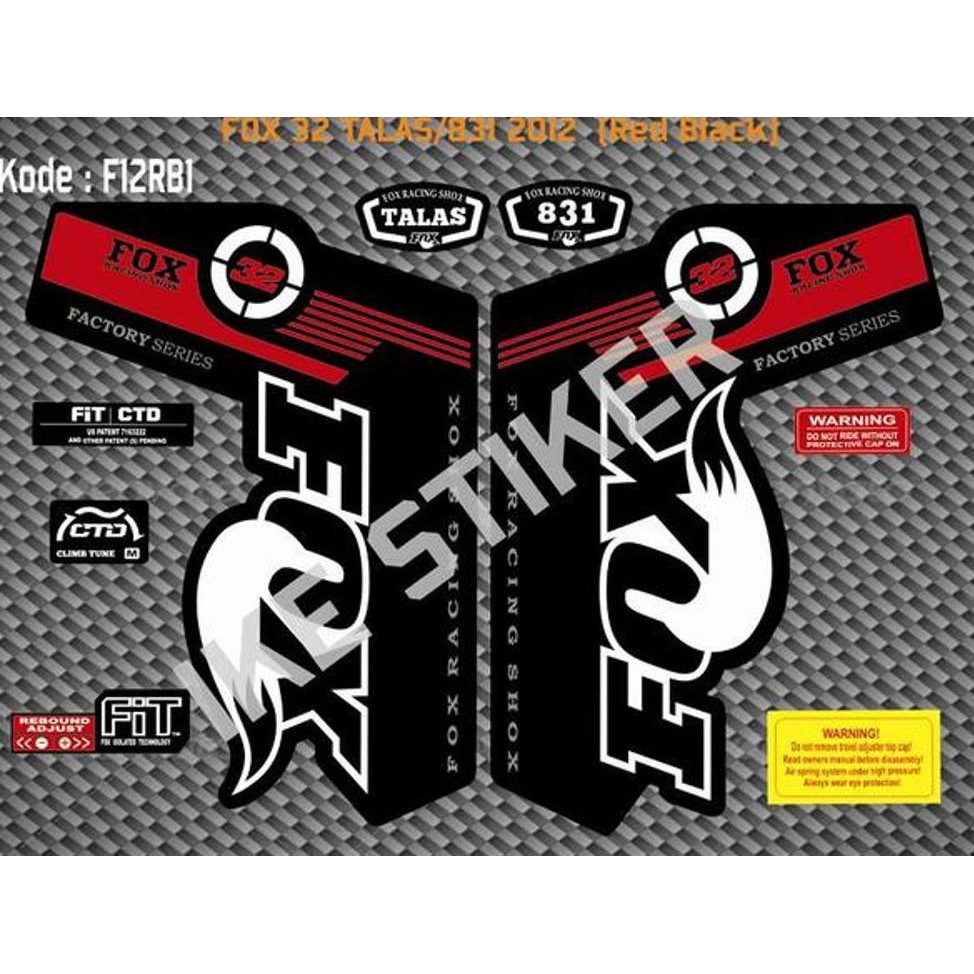 

Stiker Fork Fox 2012 (Red Black)