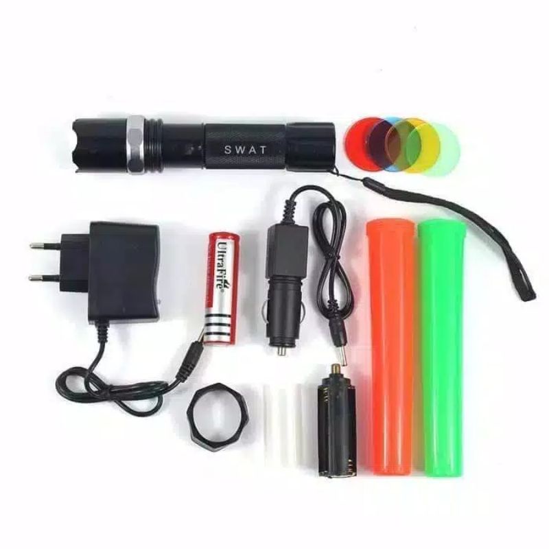 Senter Swat Police Led Flashlight / Senter Swat Police