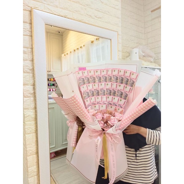 Buket Uang Dried Flower /Artificial Money Flower