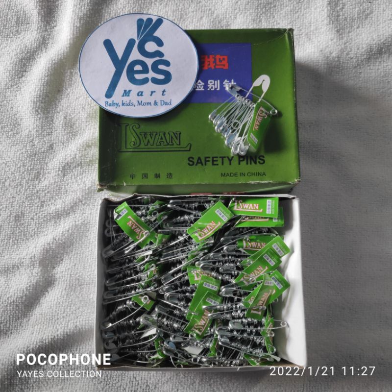 COD Peniti Penity Lswan Ecer 1 Paket isi 12 PCS Safety Pins pin bros