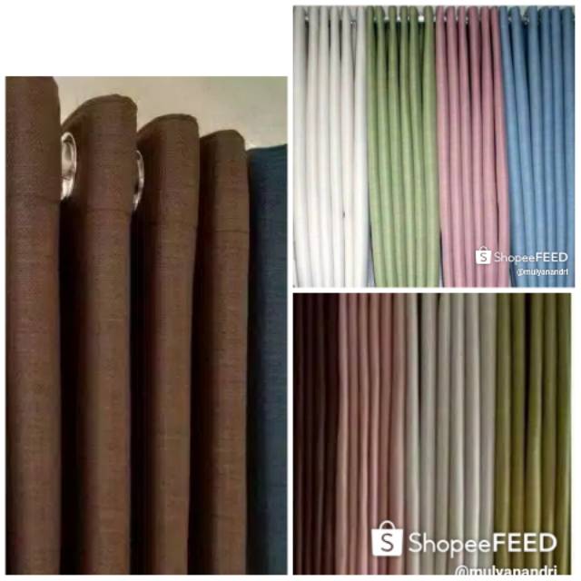 Gorden blackout gorden polos varian 8 warna  pink hijau  