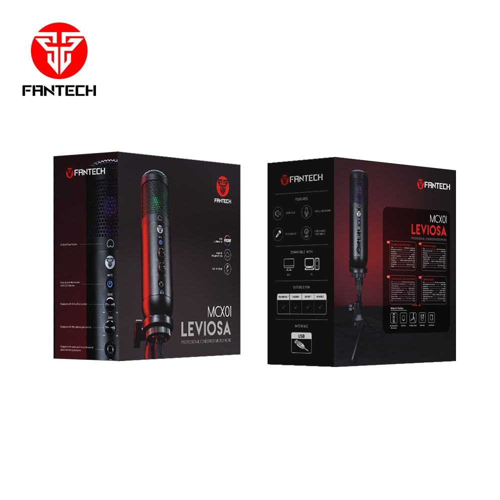 Fantech Leviosa MCX01 Microphone USB For PC Garansi Resmi