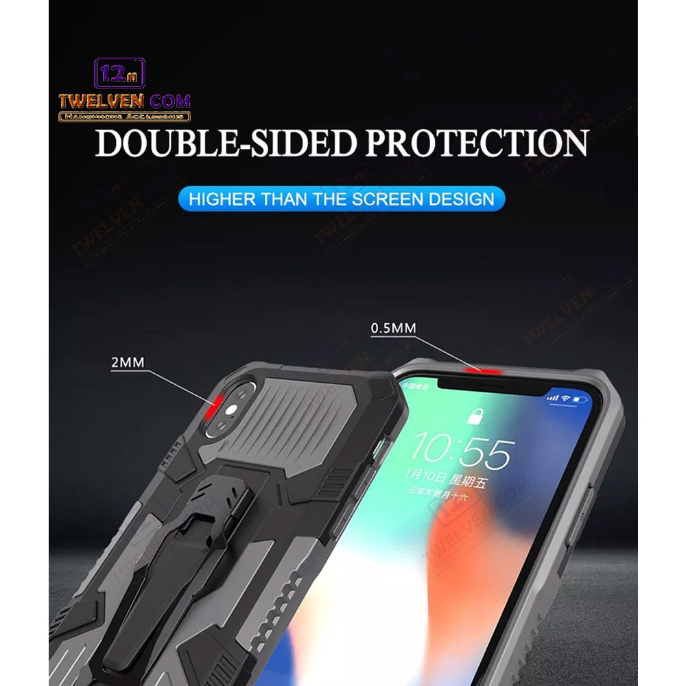 Case Shockproof Samsung A01 / A01 Core / A02 / A02s / A03 / A03s / A03 Core / A10 / A10s / A11 / A12 / A13 / A2 Core / A20 / A20s / A21 / A21s / A22 4G / A22 5G / A23 - Armor Hardcase Stand Clip