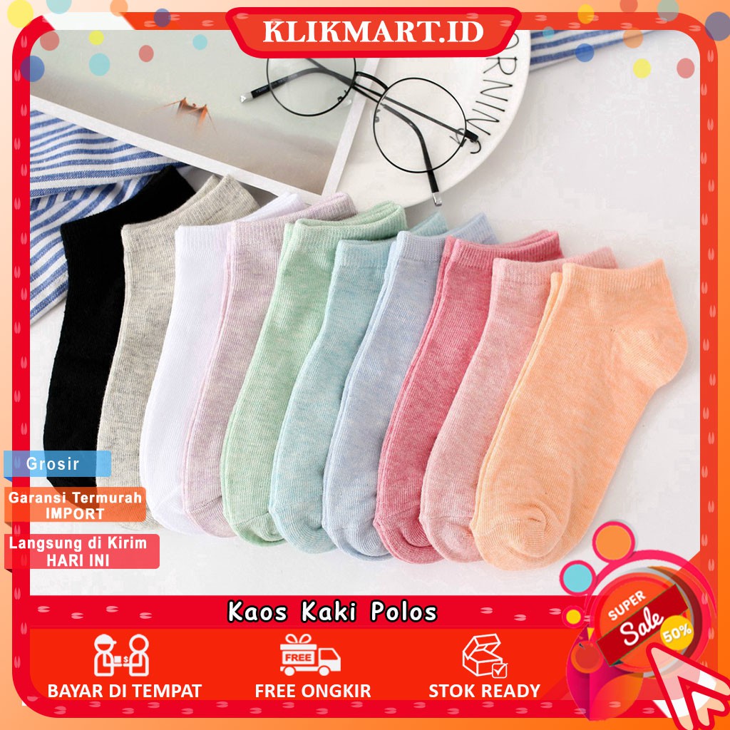 Download Km-146 KAOS KAKI POLOS / KAOS KAKI PENDEK BAHAN SPANDEK ...