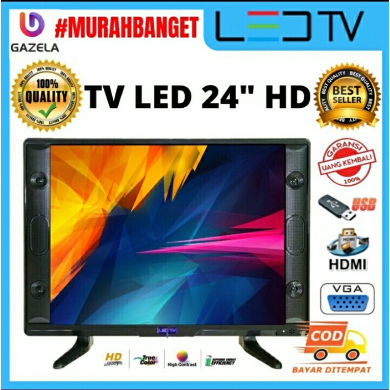 Ready Gazela TV LED 24 inch HD Speker Berkualitas Murah