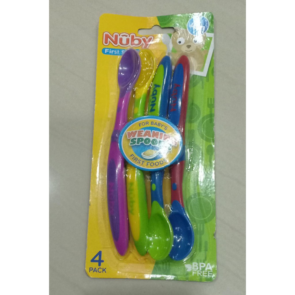 Nuby Weaning Spoon Isi 4 pcs