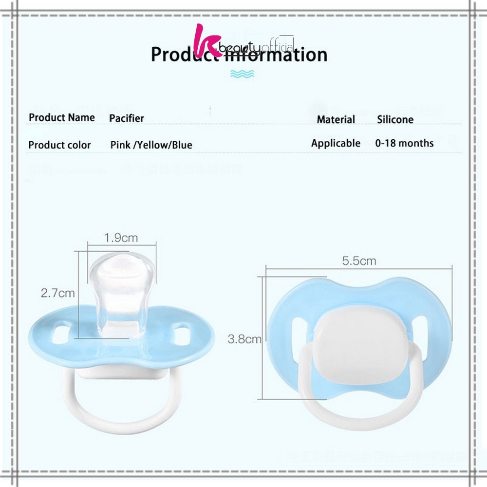 KB-C46 Empeng Bayi | Dot Bayi Bulat / Datar | Baby Pacifier / Soother | Kompeng Bayi Food Grade-5