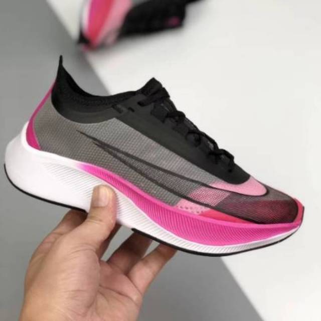  Sepatu  Running Nike  Zoom  Fly  3  pink grey Shopee Indonesia