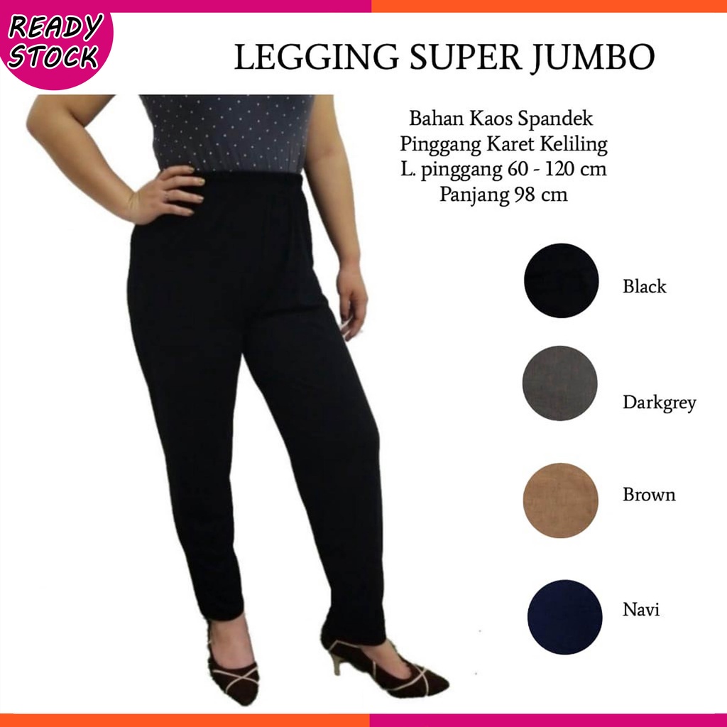 BIGCLO - (COD) LP 60-120cm Celana Legging Panjang Jumbo Rayon Spandek Bigsize