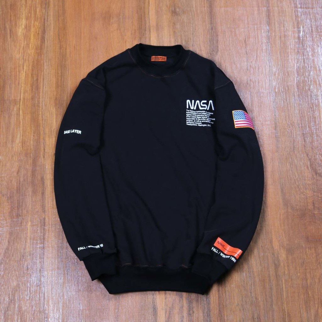 Sweater Crewneck Nasa h&amp;m Premium Quality Unisex Bahan Fleece Tebal