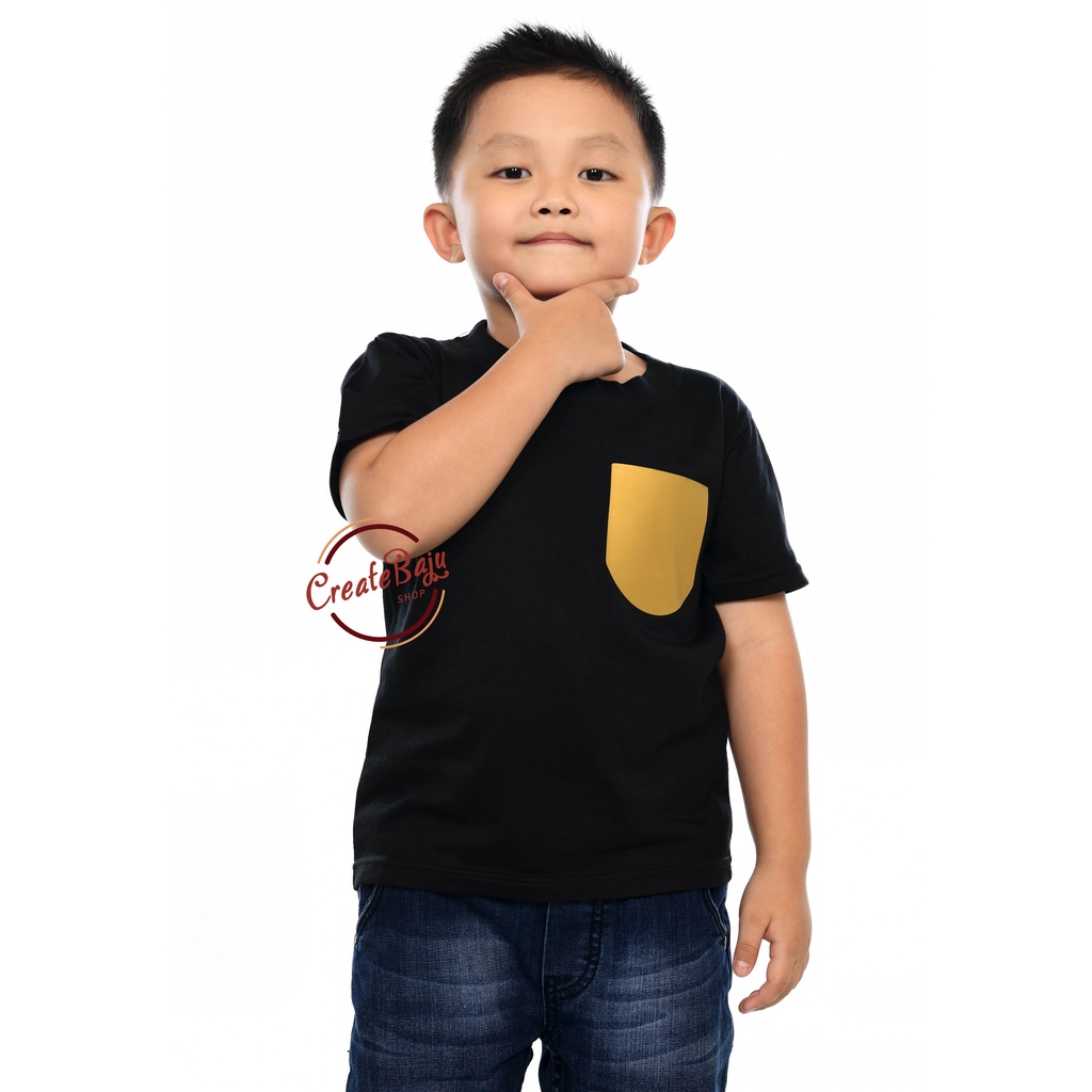 KAOS ANAK LAKI KANTONG GOLD 1-7 TAHUN BAJU ATASAN ANAK LAKI FASHION TERMURAH BAHAN KATUN