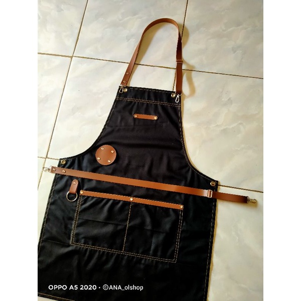 Apron celemek apron masak apron coffe apron drill apron barista murah apron chef celmek barista