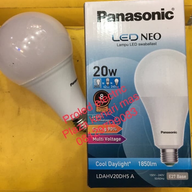 lampu led panasonic 20w 20 w 20watt 20 watt lampu led bulb panasonic 20watt