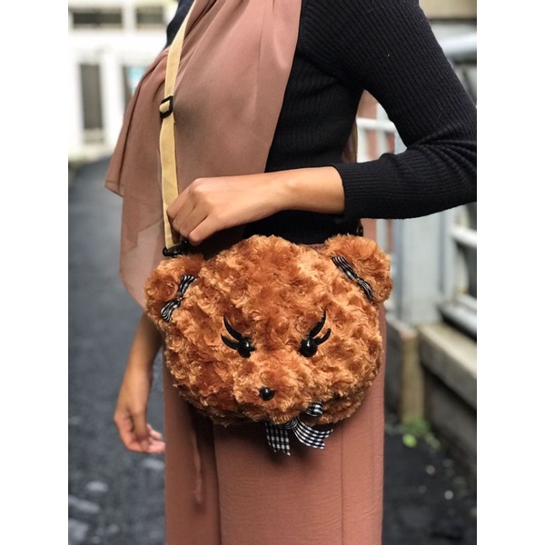 Rully tas selempang teddy bulu mata cetar