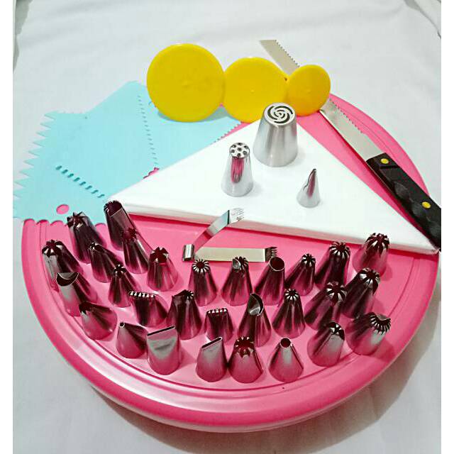 32 pcs spuit Paket dekorasi kue spuit terlengkap spuit 32 pcs spuit Paket dekorasi kue spuit terlengkap spuit