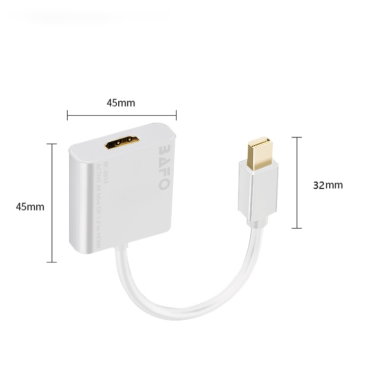 Mini DP DisplayPort to HDMI Adapter (Active) Aktif BAFO BF-2653