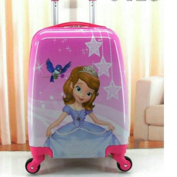 9EK TAS KOPER ANAK TAS TROLI ANAK TRAVEL BAG ANAK TAS KABIN 16 INCHI KARAKTER SOFIA .