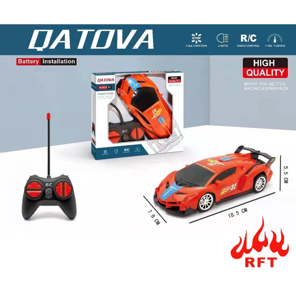 Mainan Mobil RC QATOVA Mainan Remote Control Racing Sedan QATOVA