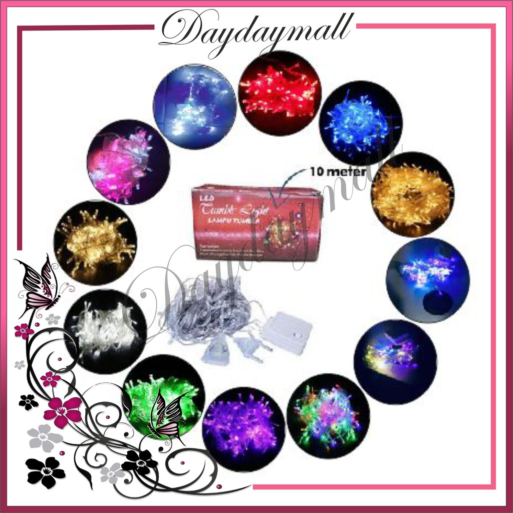 (1KG=11PCS) Lampu Tumblr 10Meter 50LED INFY Box Dekorasi Light Tumbler murah DD01 COD