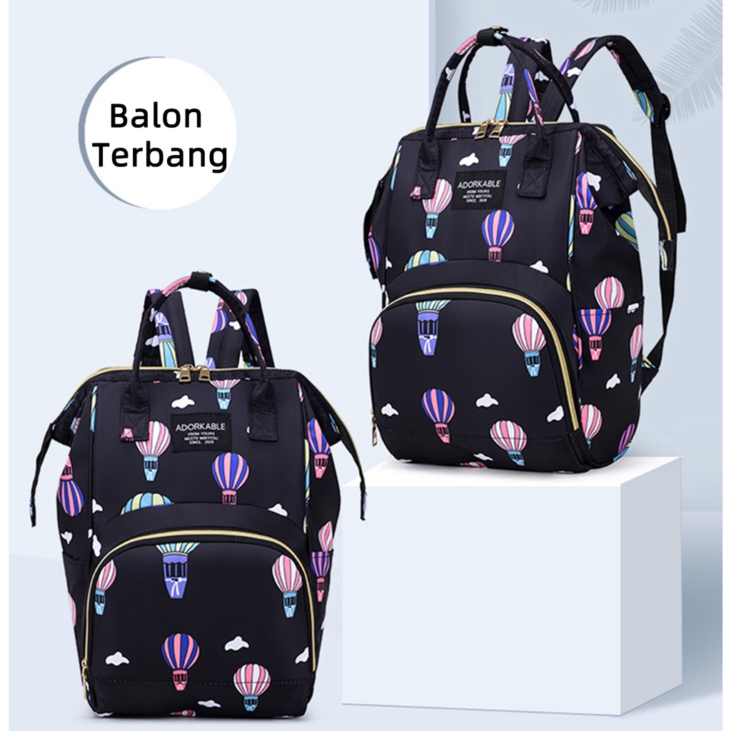 Baby diapers bag Perawatan tas Perlengkapan Ransel Backpack Tas Ibu Ransel ukuran Besar Tas Bayi Pola Tahan Air Tas Popok Bayi Ransel Perlengkapan Perawatan Bayi Tas Bayi Multifungsi