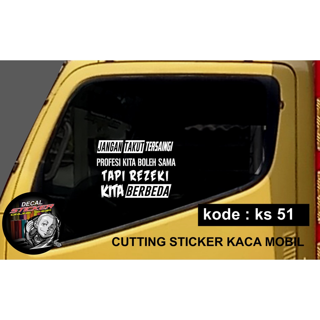 Stiker Mobil Variasi Kaca Bodi Samping Kata Kata Truk/Canter