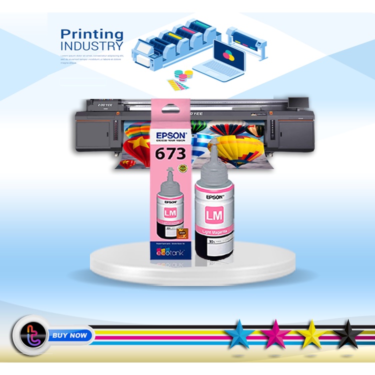 TINTA PRINTER EPSON 673 LIGHT MAGENTA SERIES L800 L805 L850 L1800