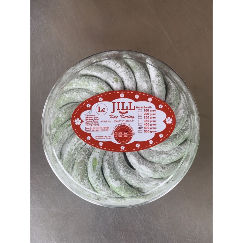 

Kue Kering Putri Salju Pandan Cap Jill 400gr