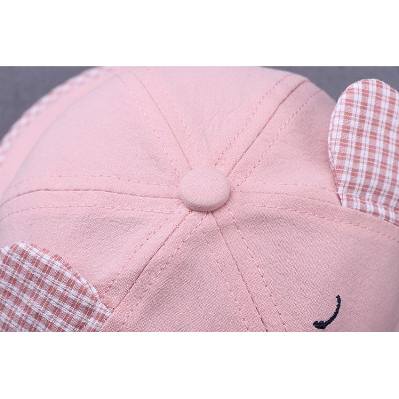 Topi Baseball bayi Fun Time bear motif lucu bordir baby cap import