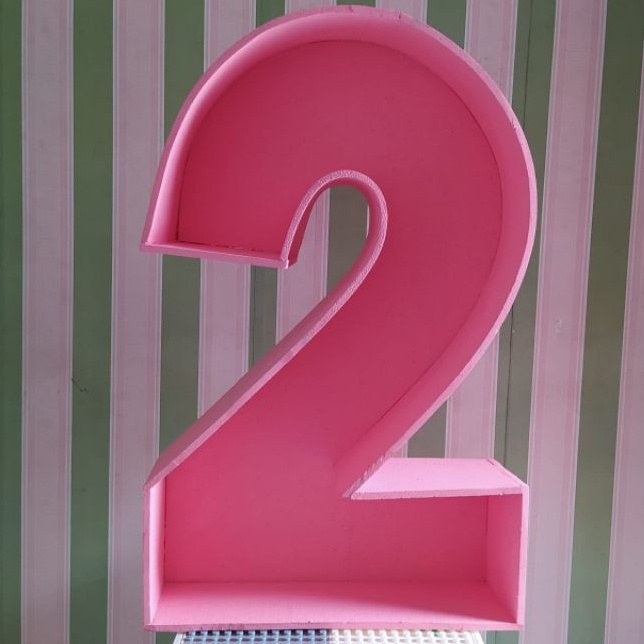 styrofoam angka isi balon / dekorasi angka ulang tahun / sterofoam angka isi balon