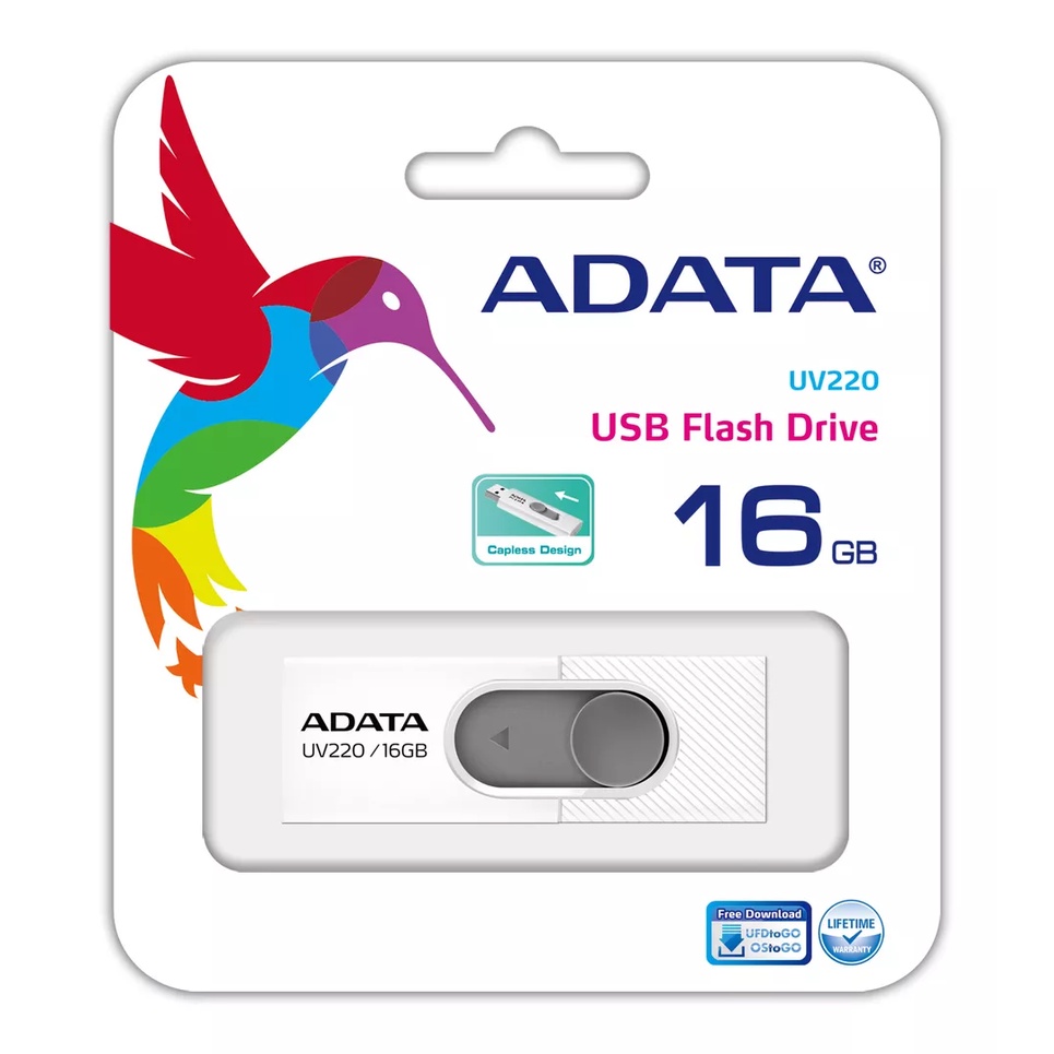 ADATA UV220 16GB - Classic White UFD Flashdisk MyFlash USB 2.0