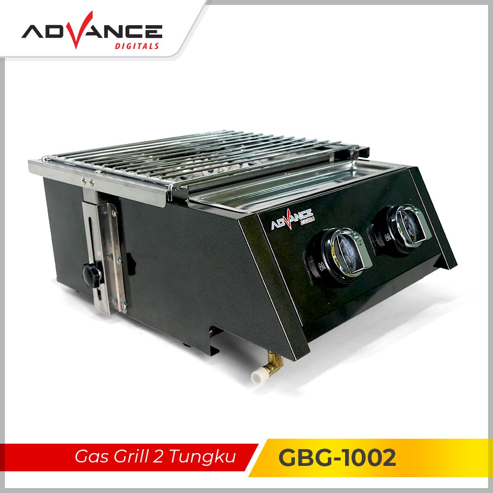 Advance Digitals GBG-1002 Kompor Gas Tungku Model Bakar Panggang 2 Tungku Garansi 1 tahunn