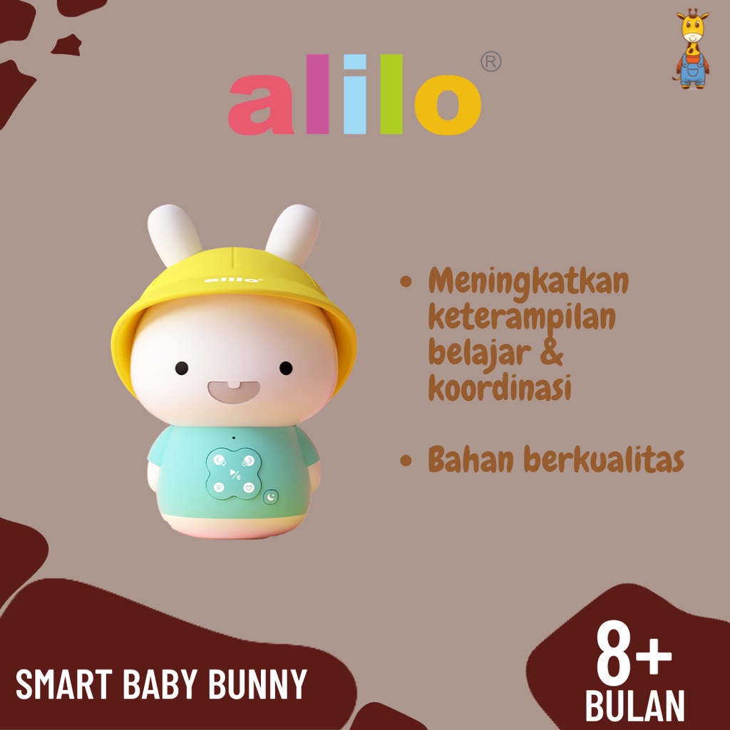 Alilo Smart Baby Bunny/Cute Cap/Mainan Montessori/Bluetooth