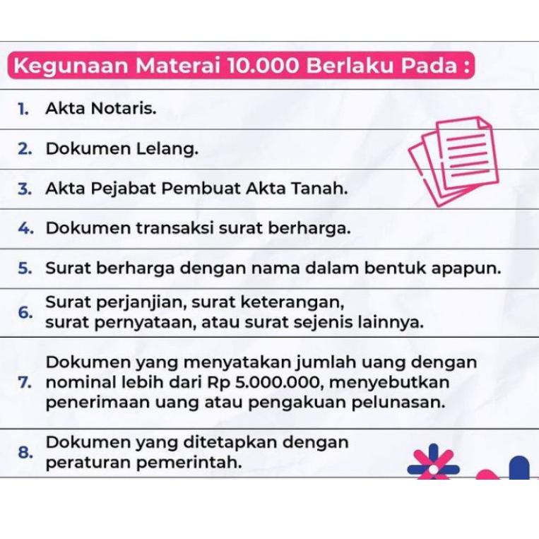 

(E6A4) ✯ Materai 10000 //Produk@trend