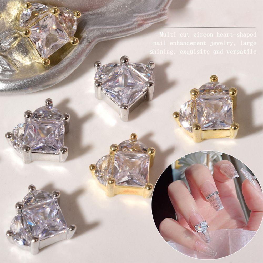 Solighter Nail Art Dekorasi Logam Kualitas Top Manicure Aksesoris Bor Hati